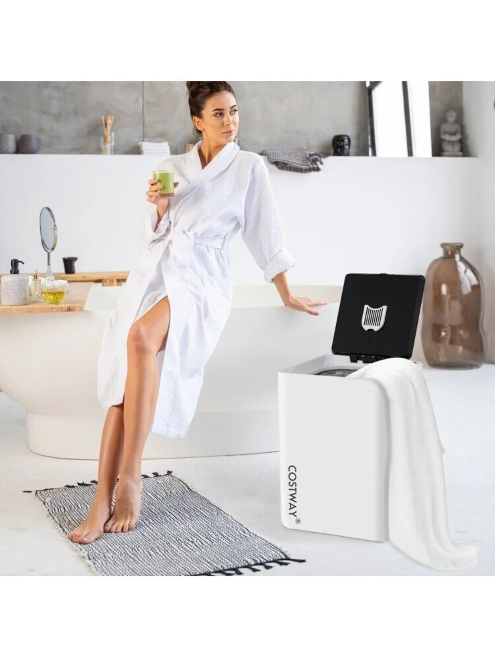 23L Towel Warmer Bucket Fast Heat Timer Blanket Spa Bathroom New